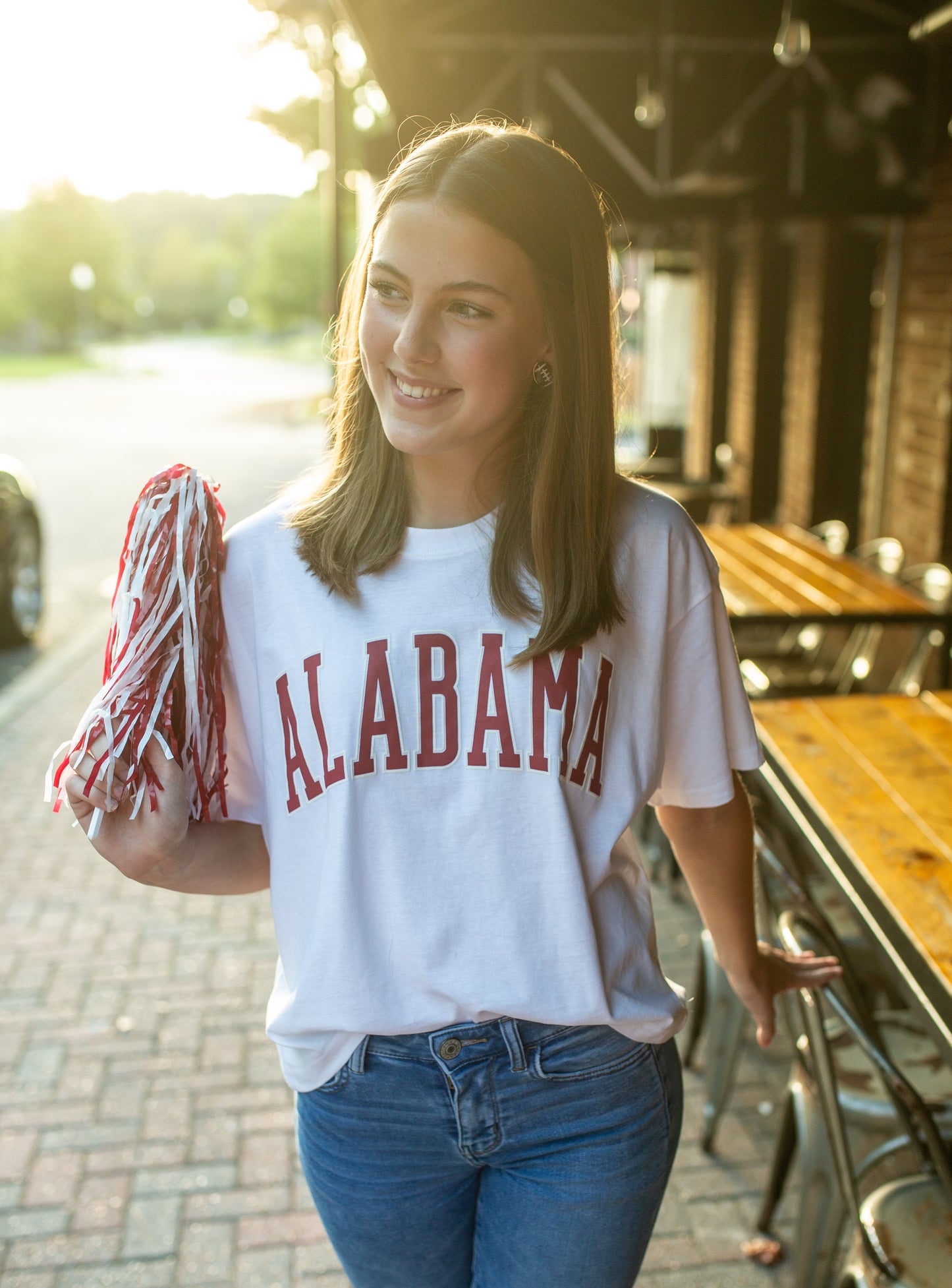 Alabama Crop Top- White