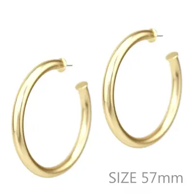 Satin Gold Hoops
