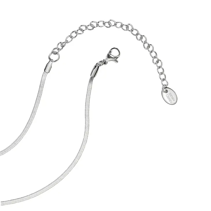 Silver Herringbone Necklace- 2mm