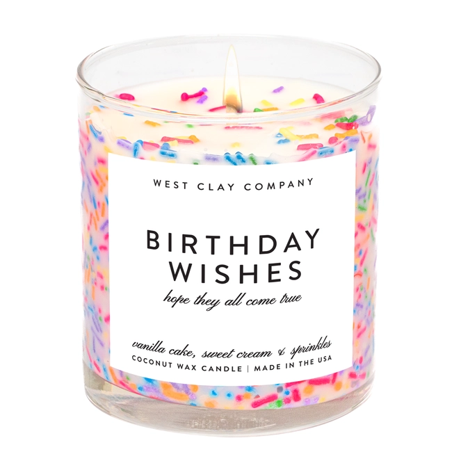Birthday Wishes Sprinkle Candle